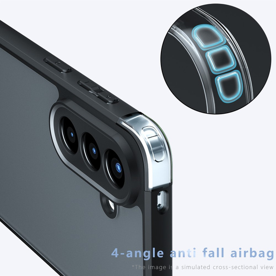 Fusion Hybrid case for Samsung Galaxy A57 5G, transparent/black