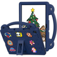 Children's case for Samsung Galaxy Tab A9+, Cute Patterns, with stand, dark blue