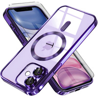 Case for iPhone 11, Electro MagSafe, purple + Screen Glass