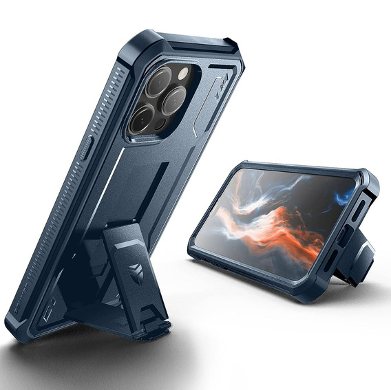 Armored case for iPhone 14 Pro Max, Dexnor Full Body, dark blue