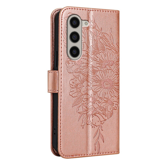 Flip case for Samsung Galaxy Z Fold6 5G, Butterfly, pink rose gold