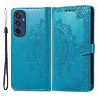 Flip case for Samsung Galaxy M35, Mandala, blue