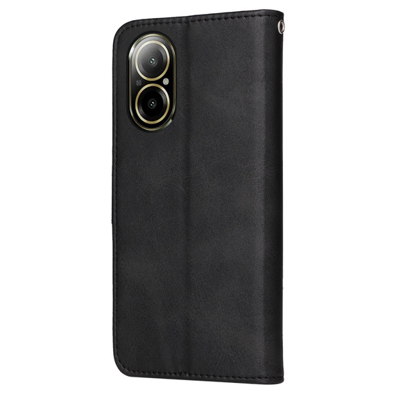 Flip case for Realme C67, Leather Wallet, black