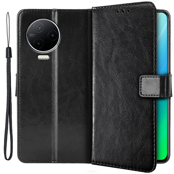 Flip case for Infinix Note 12 2023, Wallet, black