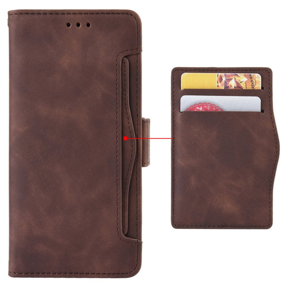 Flip case for Xiaomi Redmi Note 13 Pro+, Card Slot, brown