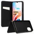 Case for Realme C67 4G, Smart Magnet, Black + 9H Glass