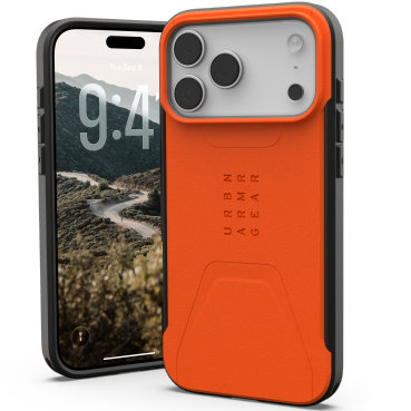 Urban Armor Gear case for iPhone 17 Pro Max, Civilian MagSafe, Orange