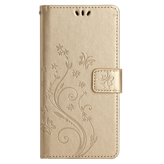 Flip case for Samsung Galaxy S23 FE, Butterfly, gold