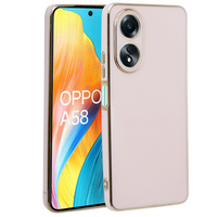 Case for Oppo A58 4G, Glamour CamShield, pink rose gold