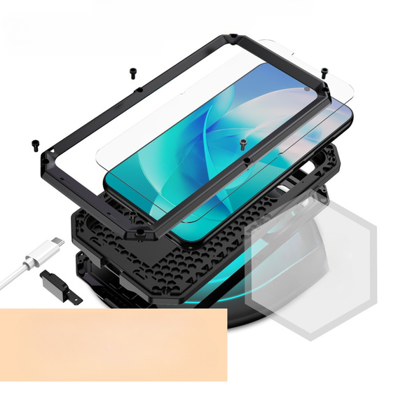 Armored case for Samsung Galaxy S23, R-JUST CamShield Slide, black