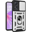Case for Oppo A78 5G, CamShield Slide, silver