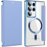 Flip case for Samsung Galaxy S22 Ultra 5G, RFID Wallet MagSafe CamShield, blue