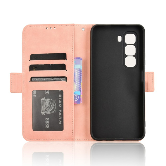 Flip case for Infinix Hot 50 Pro+ 4G, Card Slot, pink
