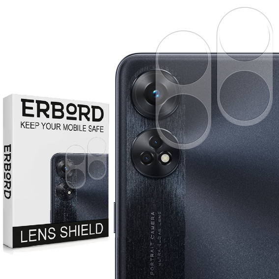 2x ERBORD tempered glass for camera to Oppo Reno8 T 4G