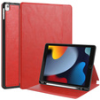 Case for iPad 10.2 2021 / 2020 / 2019, Business Card and Pen Slot, red