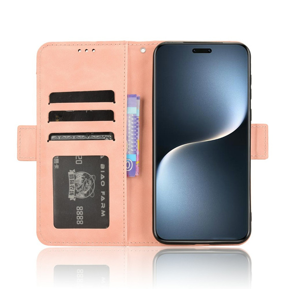 Flip case for Honor Magic 7 Pro, Card Slot, pink