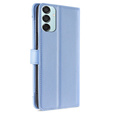 Flip case for Samsung Galaxy M15 5G, Wallet Zipper Pocket, blue