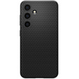 Spigen case for Samsung Galaxy S24, Liquid Air, black + 9H Tempered Glass