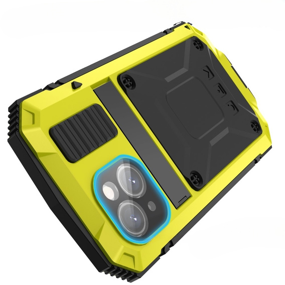 Case for iPhone 15, R-JUST, armoured, yellow / black