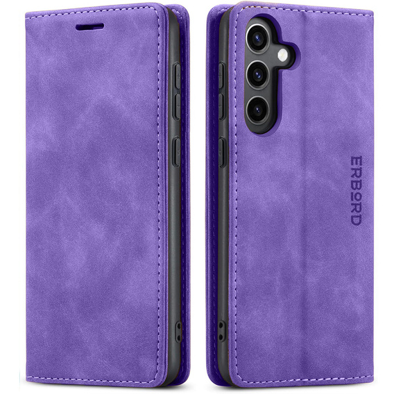 Case for Samsung Galaxy A55, ERBORD Vintage, purple + Screen Glass