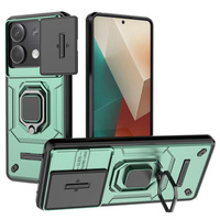 Case for Xiaomi Redmi Note 13 5G, KickStand Camera Lens, green