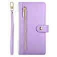 Flip case for Oppo Reno 13F 5G, Wallet Zipper Pocket, purple