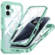 Case for iPhone 16 Plus, Shockproof, with glass, for MagSafe, green