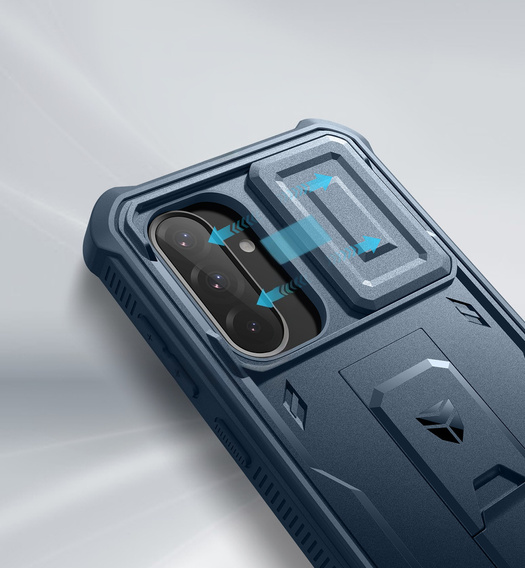 Armored case for Samsung Galaxy A36 5G, Dexnor Full Body (Two Frames), blue