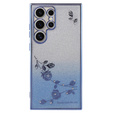 Case for Samsung Galaxy S24 Ultra, Glitter Flower, blue