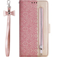 Flip case for Samsung Galaxy A54 5G, Wallet Pocket Zipper Lace, pink
