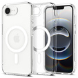 Spigen MagSafe Case for Iphone 16E, Ultra Hybrid, transparent / white + 9H Tempered Glass