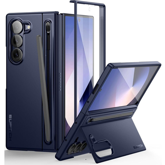 Case for Samsung Galaxy Z Fold 6, Suritch Full Body, dark blue