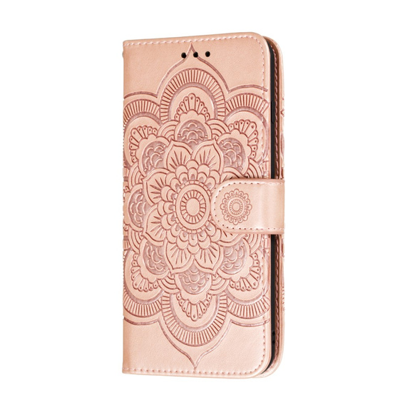 Flip case for Xiaomi Redmi Note 9s/ 9 Pro, Mandala Flower, pink rose gold