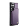 CASEME flip case for Samsung Galaxy S25 Ultra, Litchi Wallet, purple