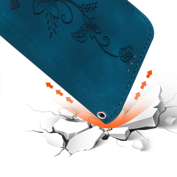 Flip case for Oppo A60, Lily Flower, dark blue