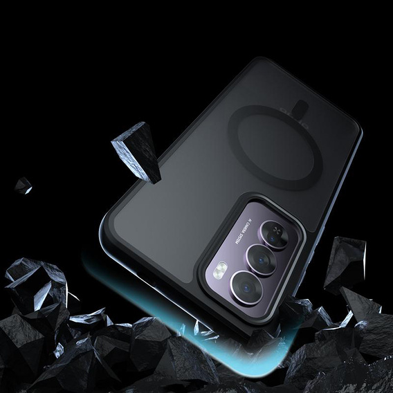 Case for Oppo Reno 12 Pro, for MagSafe, ERBORD Matt Case, black