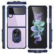 Case for Samsung Galaxy Z Flip3 5G, Clear Ring, blue