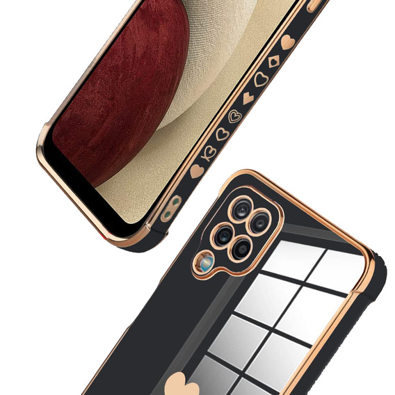 Case for Samsung Galaxy A12 / M12 / A12 2021, Electro heart, black