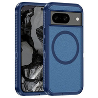 Case with frame for Google Pixel 8A, for MagSafe, blue