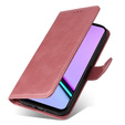 Flip case for Realme C67, Leather Wallet, pink rose gold