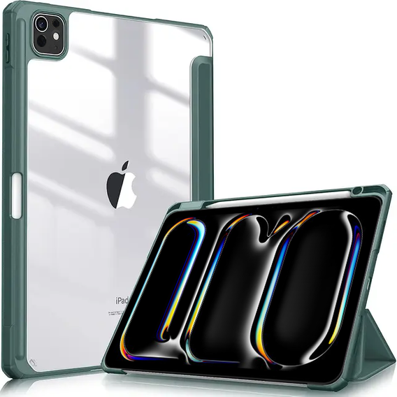 Case for iPad Pro 11" 2024 (5 gen.), Smartcase Hybrid, with stylus space, green