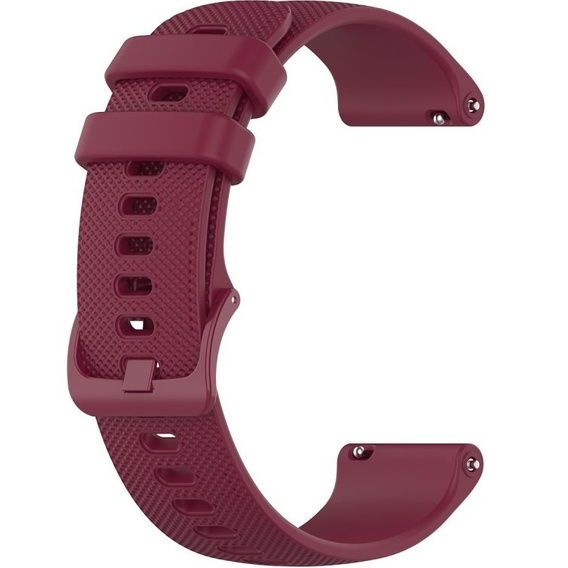 Silicone strap for 18mm do Garmin Vivomove 3S / Vivoactive 4S, Wine Red