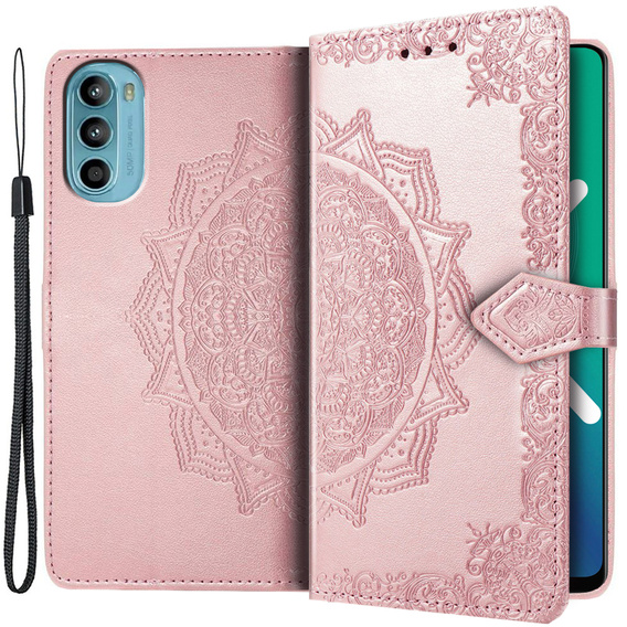 Flip case for Motorola Moto G52 / G82 5G, Mandala, pink