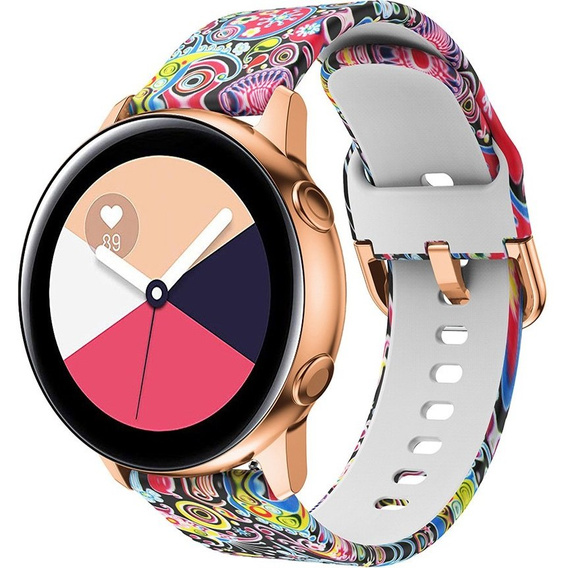 Silicone Strap for Samsung Galaxy Watch Active 20mm, Colorful Jellyfish