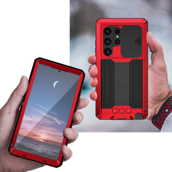 Armored case for Samsung Galaxy S24 Ultra, R-JUST, red