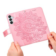 Flip case for Samsung Galaxy M15 5G, Mandala, pink