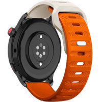 Silicone Universal Strap 20mm Dot Texture, orange / cream