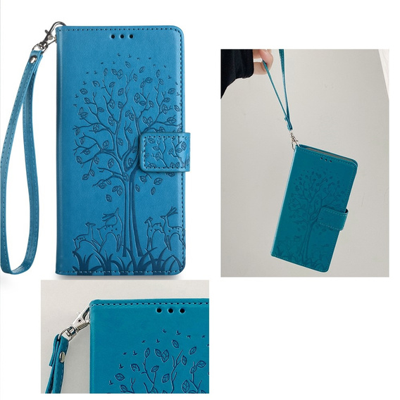 Flip case for Samsung Galaxy M15 5G, Tree, blue