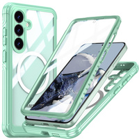 Case for Samsung Galaxy S25 FE, Shockproof, with glass, for MagSafe, green