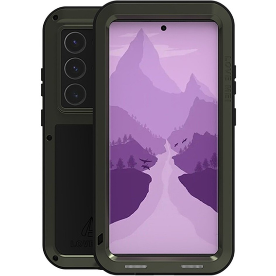 Love Mei Case for Samsung Galaxy S24 Ultra, armored without glass, green